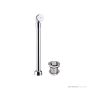 Victoria & Albert Exposed Overflow Bath Waste with Contemporary Coin-Flip Drain, Brushed Nickel K-17-BN