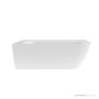 Victoria & Albert Lussari 1700mm Stone Corner Left Back to Wall Bath, Matt White LUSM-N-LH-SM-NO