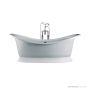 Victoria & Albert Marlborough 1901mm Stone Freestanding Bath, Gloss White MAR-N-SW-NO+MAR-B-SW