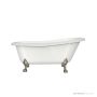 Victoria & Albert Roxburgh 1704mm Stone Bath with Lion’s Paw Feet, Brushed Nickel ROX-N-SW-NO+FT-ROX-BN