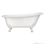 Victoria & Albert Roxburgh 1704mm Stone Bath with Lion’s Paw Feet, White Metal ROX-N-SW-NO+FT-ROX-WH