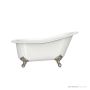 Victoria & Albert Shropshire 1537mm Stone Bath with Ball + Claw Feet, Brushed Nickel Metal SHR-N-SW-NO+FT-SHR-BN