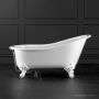 Victoria & Albert Shropshire 1537mm Stone Bath with Ball + Claw Feet, Gloss White SHR-N-SW-NO+FT-SHR-SW