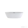 Victoria & Albert Lussari 55 Stone Basin 544 x 325 x 153mm, with Overflow, Matt White VB-LUS55M-SM-IO