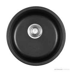 ADP Bellevue 440mm Round Sink, Matte Black SINKBEL435BK