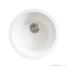 ADP Bellevue 440mm Round Sink, Matte White SINKBEL435WHT