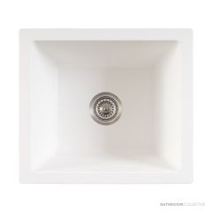 ADP Bellevue 405mm Small Rectangular Sink, Matte White SINKBEL4641WHT