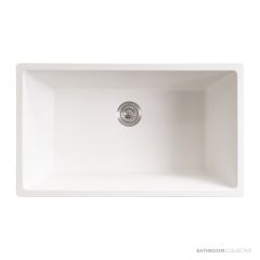 ADP Bellevue 790mm Large Rectangular Sink, Matte White SINKBEL7945WHT