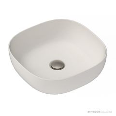 ADP Glam Square 400mm Ceramic Above Counter Basin, Matte Pearl TOPCGLS400MW