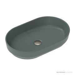 ADP Marilyn 550mm Ceramic Above Counter Basin, Matte Forest TOPCMAL550MF