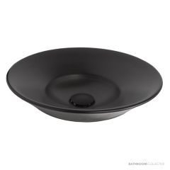 ADP Venus 415mm Ceramic Semi Inset Basin, Matte Black TOPCVENBK