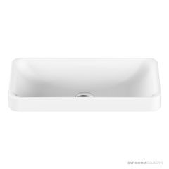 ADP Faith 495mm Solid Surface Semi Inset Basin, Gloss White TOPTFAI5026-G