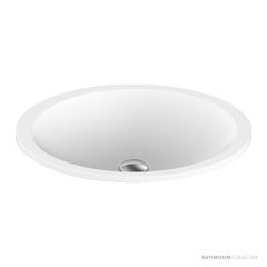 ADP Sincerity 495mm Solid Surface Under Counter/Inset Basin, Gloss White TOPTSIN5037-G