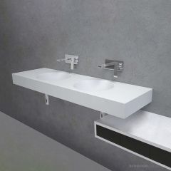Apaiser Lunar Pond 1200mm Integrated Basin Double Stone Vanity Top Only LUNAR-POND-INTEGRATED-BASIN-DOUBLE-1200