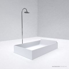 Apaiser Sampan Shower 900mm Stone Freestanding Bath SAMPAN-SHOWER-BATH-900-7076-X7