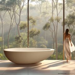 Apaiser Reflection 1800mm Stone Freestanding Bath Without Base REFLECTION-BATH-NO-BASE-1800-5377-X3