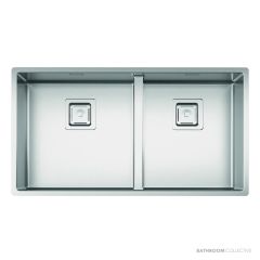 Artinox Radius Mose 500 x 400 & 340 x 400 Double Bowl Kitchen Sink Incl. Strainer & Chopping Board