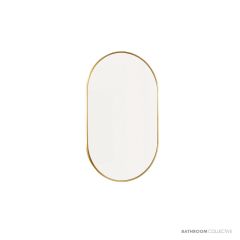 Bespoke Brass Edge Pill Mirror - Aged Brass FBMAP-1M2