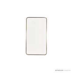 Bespoke Brass Edge Radius Corners Mirror - Aged Brass FBMARA-1M2