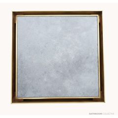 Bespoke 120mm Tile Insert Square Floor Waste with 80mm Outlet - Aged Brass XTIBA-120x120