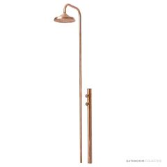 Brooklyn Copper Co Avalon Freestanding Outdoor Shower, Solid Copper or Brass BCBS