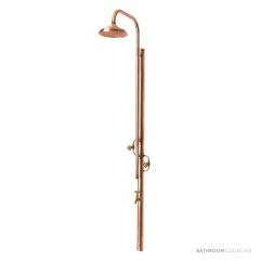 Brooklyn Copper Co Belongil Freestanding Outdoor Shower, Solid Copper BCCBS