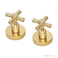 Brooklyn Copper Co Cross Wall Tap, Solid Brass BCCT-BRASS