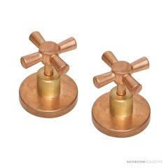 Brooklyn Copper Co Cross Wall Tap, Solid Copper BCCT-COPPER