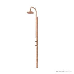 Brooklyn Copper Co Tama Freestanding Outdoor Shower, Solid Copper or Brass BCTFS