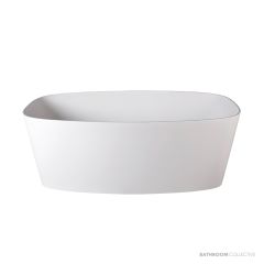 Dado Quartz Ava 1500mm Stone Freestanding Bath, Satin White SBM076-S