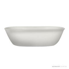 Dado Quartz Brooke 600mm Stone Above Counter Basin, Satin White SWMBAS115-S