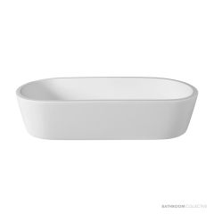 Dado Quartz Gabbice 575mm Stone Above Counter Basin, Satin White SWMBAS16-S