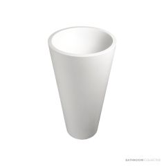 Dado Quartz Annelie 820mm Stone Freestanding Basin NTH, Satin White SWMBAS26-S