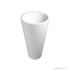 Dado Quartz Annelie 910mm Stone Freestanding Basin NTH, Satin White SWMBAS37-S