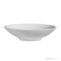 Dado Quartz Peru 520mm Stone Above Counter Basin, Satin White SWMBAS41-S