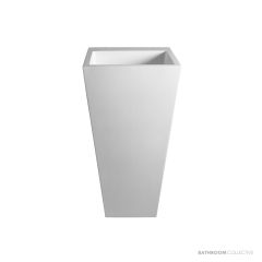 Dado Quartz Edith 820mm Stone Freestanding Basin NTH, Satin White SWMBAS52-S