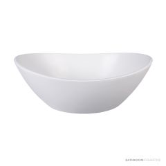 Dado Quartz Rio 497mm Stone Above Counter Basin Small Basin, Satin White SWMBAS68-S