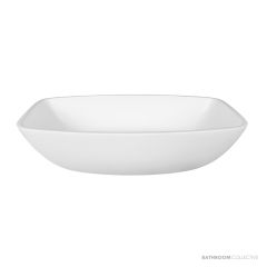 Dado Quartz Morgane 520mm Stone Above Counter Basin, Satin White SWMBAS90-S