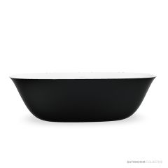 Domus Living Livia 1650mm Narrow Freestanding Bath, Matte Black DLBTLV1650-MB