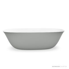 Domus Living Livia 1650mm Narrow Freestanding Bath, Matte Grey DLBTLV1650-MG