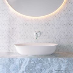 Domus Living Caria 580mm Above Counter Basin, Matte White DMBACR-MW