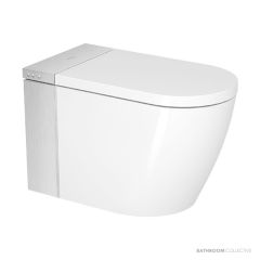 Duravit SensoWash i Plus Wall Faced Smart Toilet, Stainless Panel D810000X-P