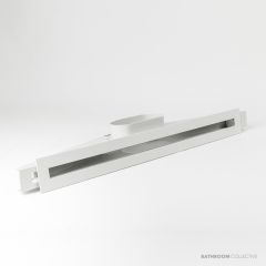 Expella Linear Slot Grille 600mm with Plenum Box, White Powdercoat Aluminium 1LSG600B