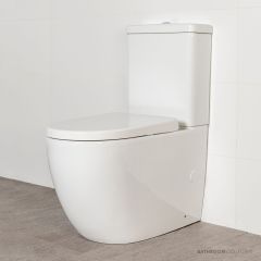 Expella Odourless Milu Crest Back to Wall Toilet Suite, Standard Seat, Bottom Inlet 2402210