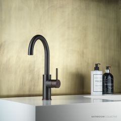 Faucet Strommen Pegasi M Sink Mixer Curve 160, Antique Brass Medium 30691-83