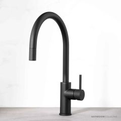 Faucet Strommen Pegasi M Sink Mixer Curve Pull Out, Matte Black 30694-78