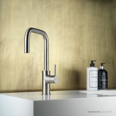 Faucet Strommen Pegasi M Sink Mixer Square Pull Out, Brushed New Nickel 30695-72