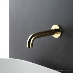Faucet Strommen Pegasi M Wall Basin Spout 150, Polished Liberty Gold 30723-51