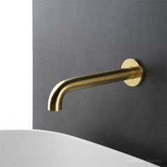 Faucet Strommen Pegasi M Wall Basin Spout 200, Brushed Liberty Gold 30724-71