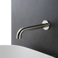 Faucet Strommen Pegasi M Wall Basin Spout 200, Brushed New Nickel 30724-72